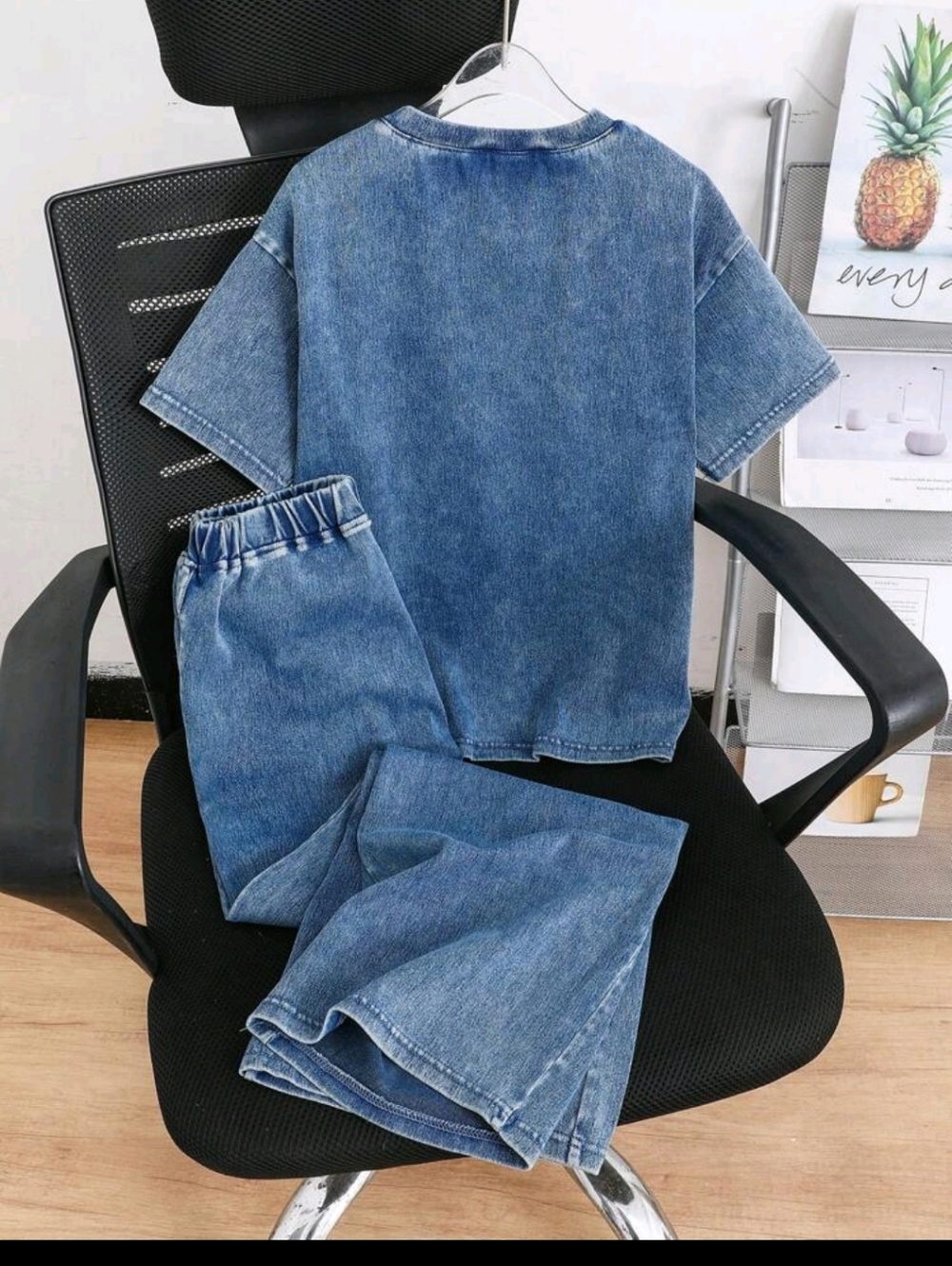 Denim Two-Piece Set - Picture 2 of 5